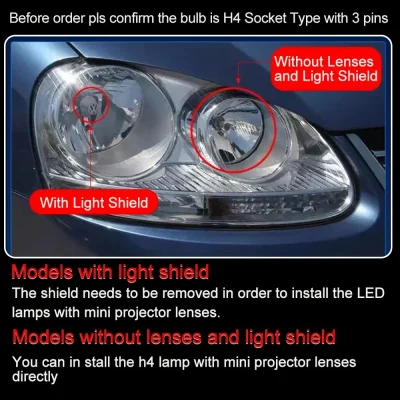 H4 LED Lensing Ticket for Cars Led Headlights Canbus 12V 24V 32V Plug&play 1700W Bi Laser Projector Lighthouse Super White Lamp